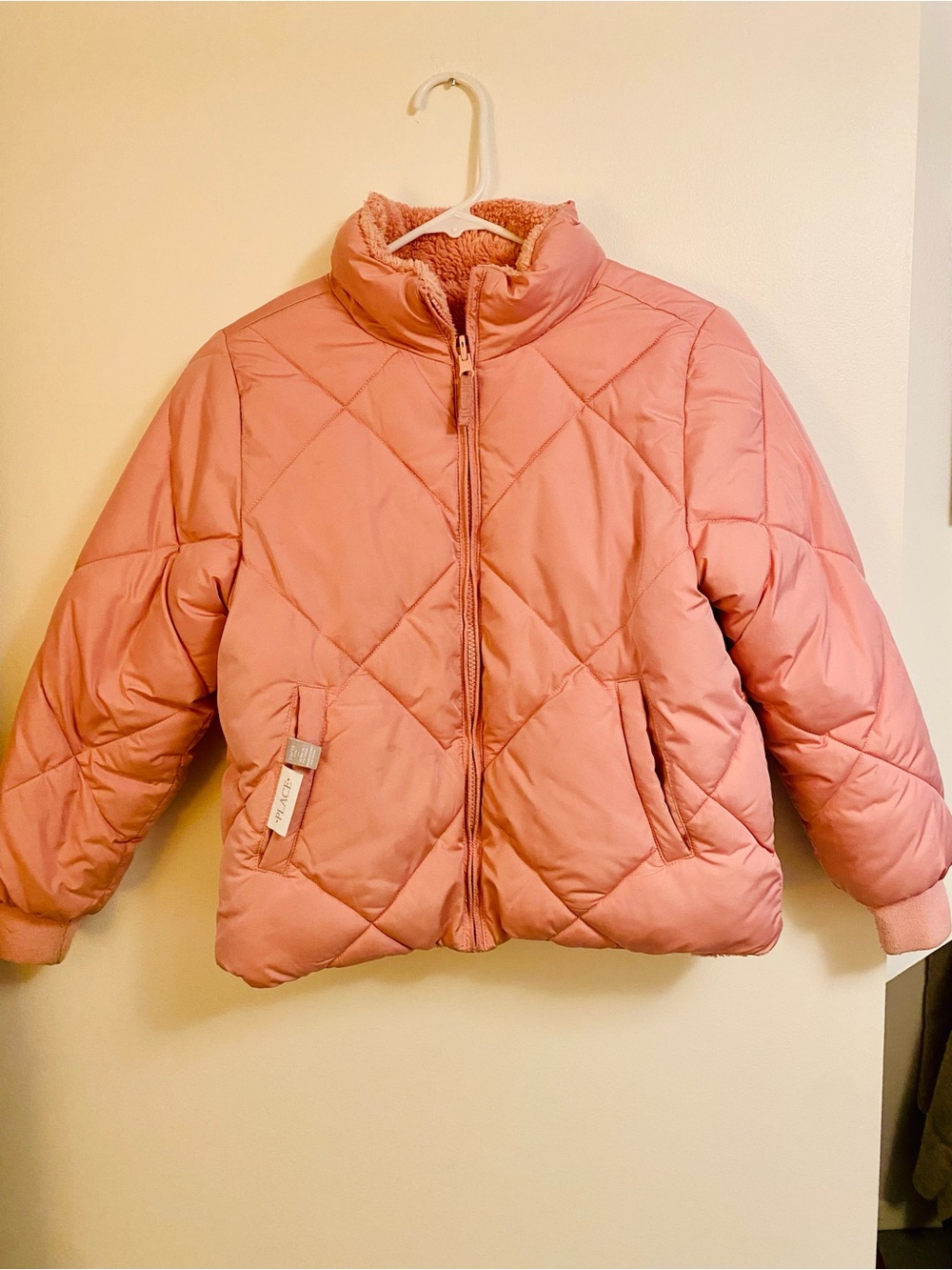 The Children’s Place Girls' Dusty Pink Reversible Puffer Jacket